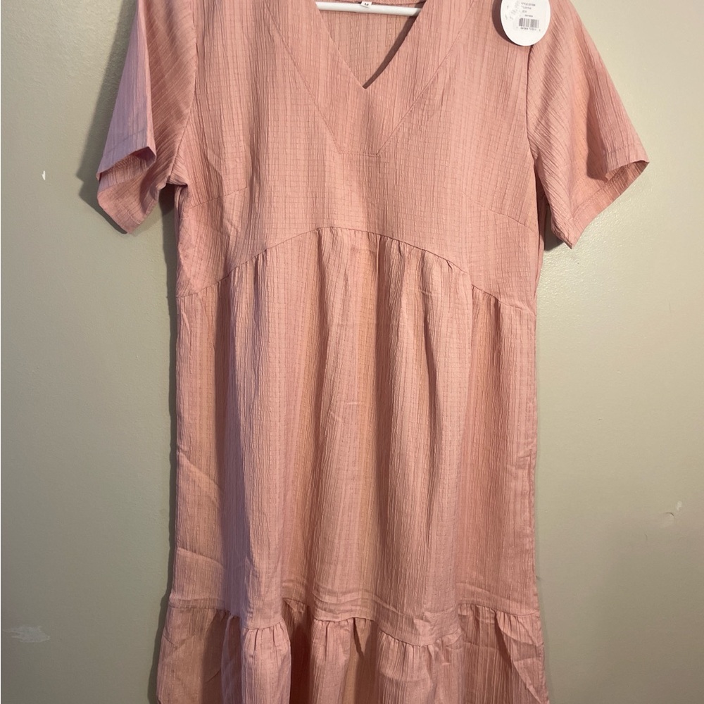 Sweet Kama Boutique Pink Short Sleeve Dress